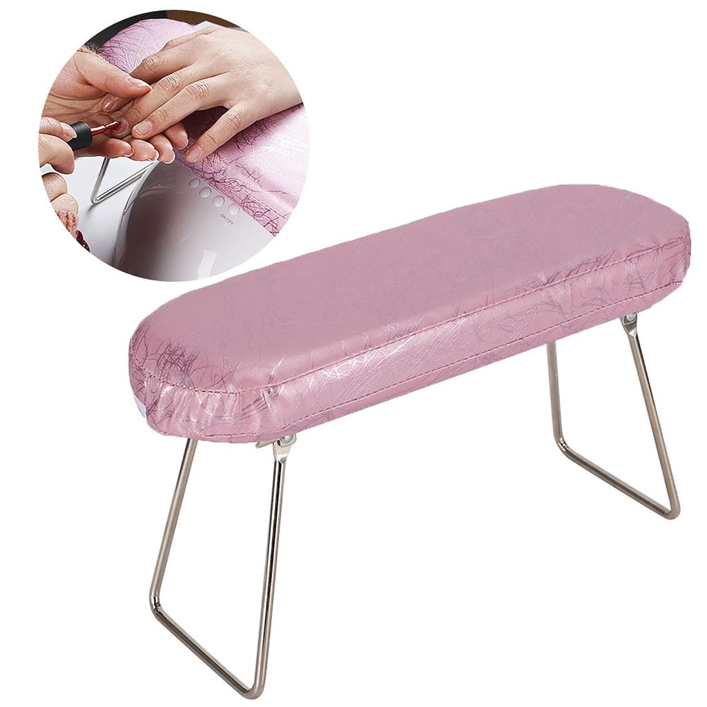 Nail Art Hand Pillow PU Leather Manicure Arm Rest Cushion With Bracket