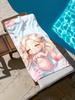 Cute Mermaid Beach Towel,Microfiber Soft Absorbent Quick Dry, Oversized for Beach Pool Travel,Sea Creature Print Towel for Girls