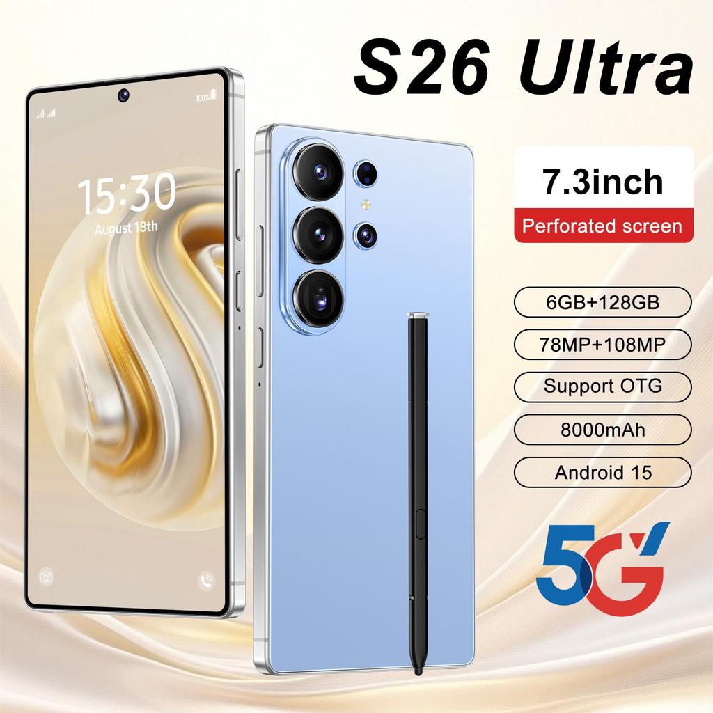 S26 Ultra Smartphone: HD, Large Screen, 6GB+128GB, Android