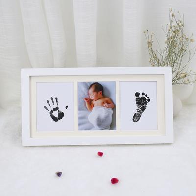 Památník novorozence Inkoust Ruka Nožička Fotorámeček Dětská DIY Ruka otisk Footprint Fotorámeček Rostoucí Suvenýr Předměty Tisk tlapky