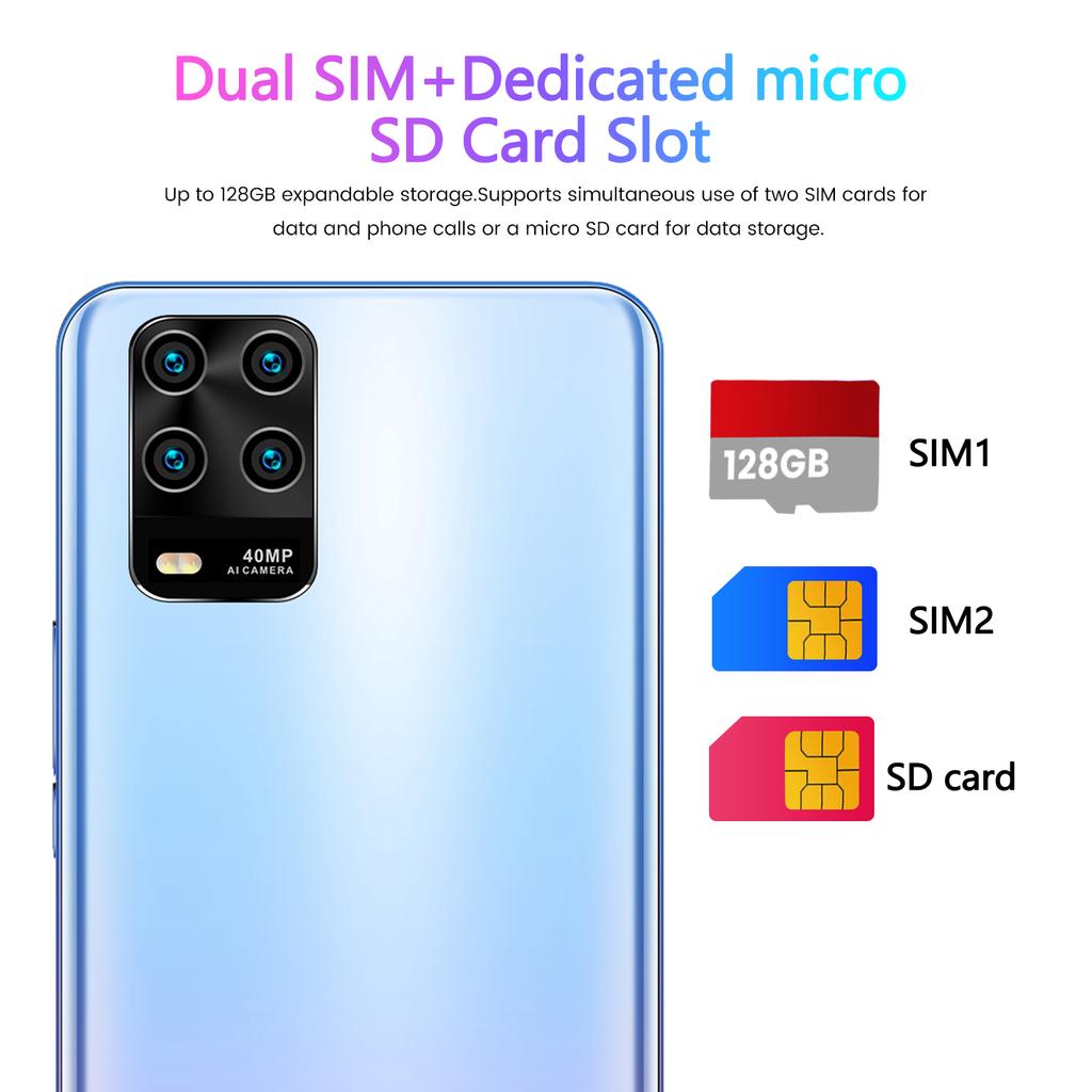 7,5palcový HD+ME10 MTK6799 Mobilní telefony 8GB RAM 512GB ROM 8MP+16MP Smartphone