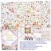 785Pcs Vintage Planner Decals Set Semi-Matte Paper Seals Reusable Irregular Shapes With 12 Month For Journaling English Language