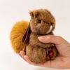 Plush Squirrel Plush Rabbit Keychain Fluffy Plush Bunny Bag Pendant  Car Key Ring