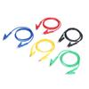 5Pcs Crocodile Clip Test  Dual Ended 10mm Opening Testing Cable Wire for Battery Vehicle