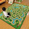 Complex Racing Track Kids Rug Multi-Loop Car Play Mat Children's Playroom Educational Traffic Living Room Children's Room Rug