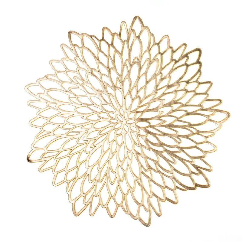 PVC Hollow Insulation Coaster Pads Table Bowl Mats Home Christmas Decor Heat Resistant Placemat for Dining Table