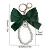 Fashion Large Bowknot Ribbon Pearl Key Chain Women's Multi-color DIY Key Pendant Hanging Ornament Sweet Bag Accessories