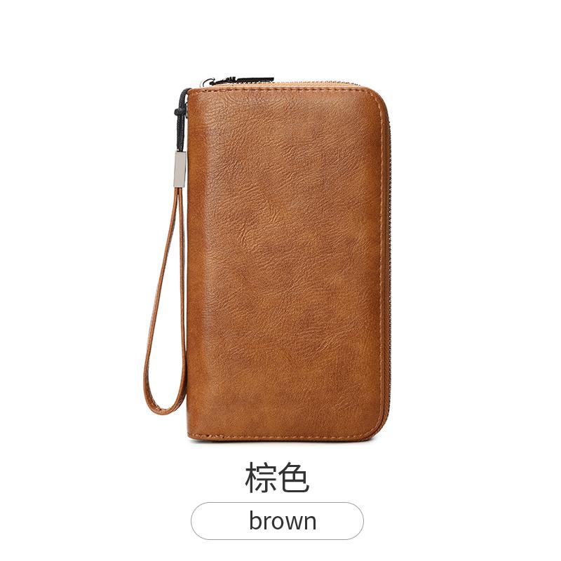 RFID minimalistická multifunkční organová dlouhá peněženka, PU taška na mobil se zipem, dámská náramková taška na mobil