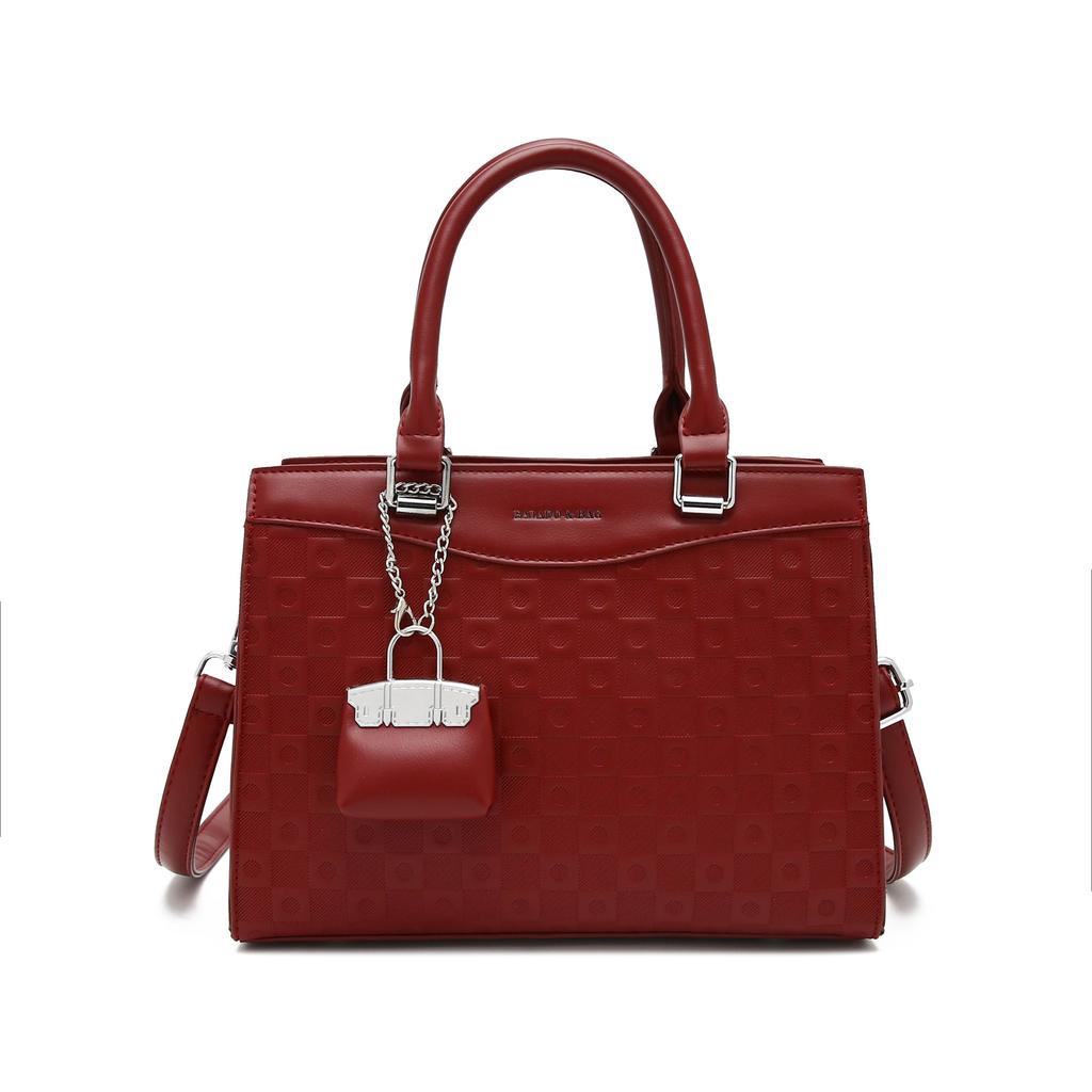 Women'S Bag Handbag Fashionable Texture Embossed Large Bag Simple Large Capacity Shoulder Messenger Bag