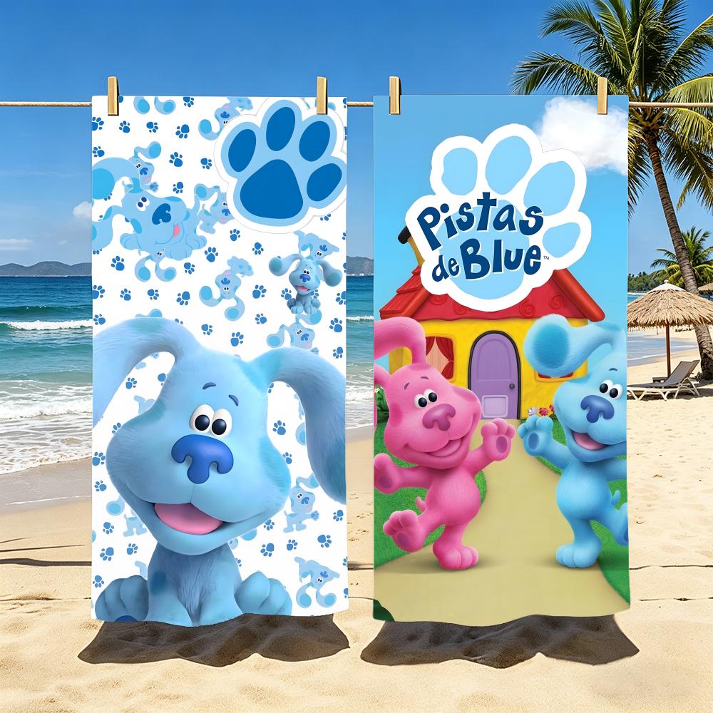 Zeichentrickfilm Blue's Clues & You! Handtuch Handtuch Weich Pool Geschenk Für Reise Fitnessstudio Dusche Kühl Camping Schnelltrocknend Sport Großes Strandtuch