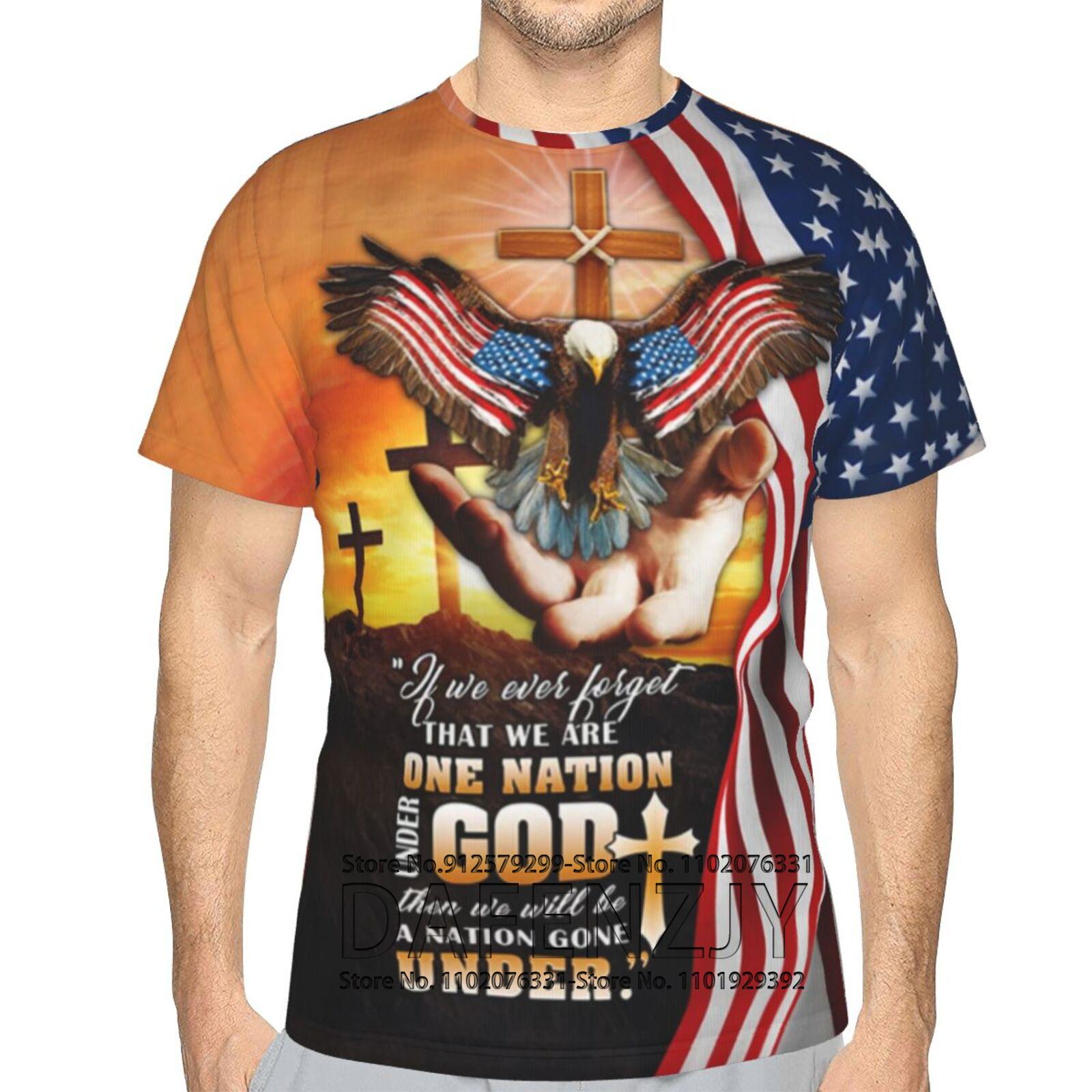 

Mens Clothing T Shirts Commemorating Veterans T Shirt Christian Gothic Jesus Christ Cross 3D Print Vintage Hip Hop Short Sleeve XXXL армія зелений колір
