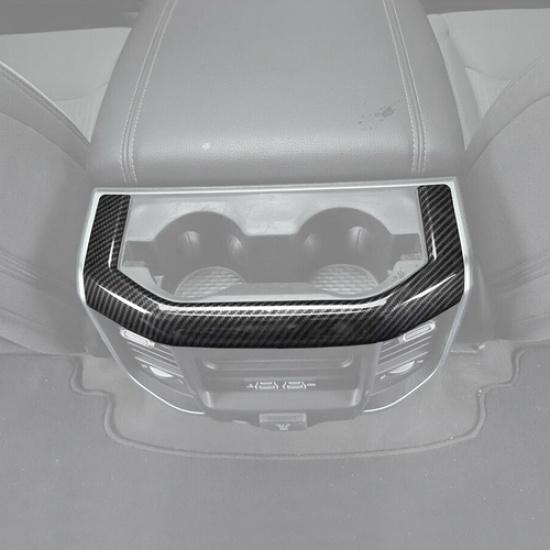 Car Rear Cup Holder Frame Trim Cover For Dodge Ram 1500 19-25 Accessories Carbon