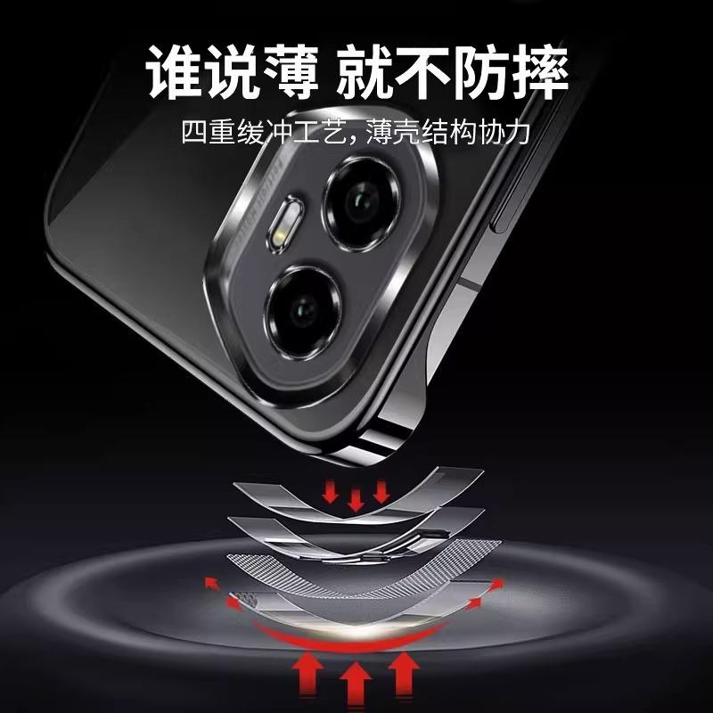Applicable To Honor 111pro Mobile Phone Case Electroplating Transparent Borderless Honor 111 Ultra-thin Anti-drop Protective Case Hard Por