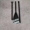 Pala Portátil Desmontable de Aluminio de Tres Secciones para Tabla de Paddle Surf/Tabla de Surf