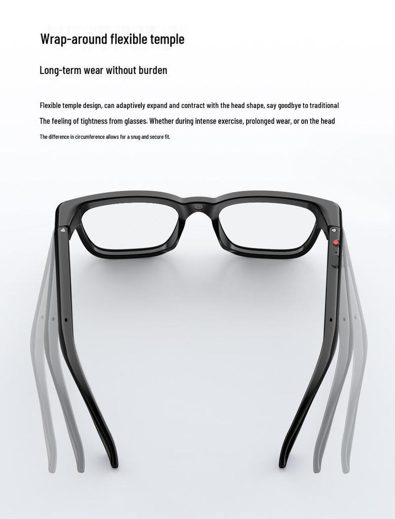 M08 AI Smart Glasses - Call Reminder, Photo & Video Recording, Bluetooth Tech