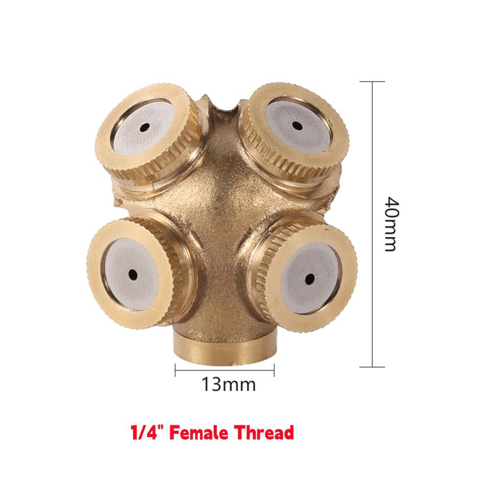 1/4" 1/2" Brass Garden Sprayer Nozzle 1/2/3/4 Hole Orchard Agriculture Irrigation Pesticide Spraying Sprinkler Head with Filter