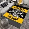 "Gear Head Fix Shop Skull with Tools Yellow and Black Themed Rug" Suitable for use as an anti-slip for living room bedroom sofas