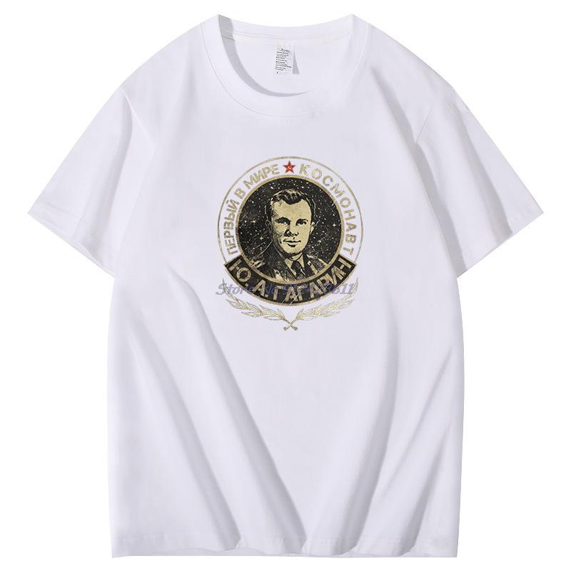 Classic Mens Clothes Yuri Gagarin T Shirt For Men Ussr Cosmonaut Cotton Graphic T Shirts Short Sleeve Tshirts Mens Clothing