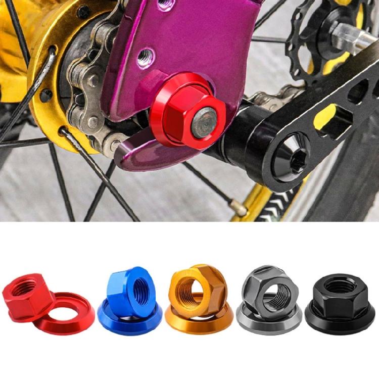 Mozzi in Lega di Alluminio Dado Ruota Bici Dado Bullone Asse Ruota Bici Pieghevole Fixed Gear