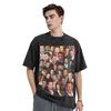 Hugh Jackman Photo Collage Washed T Shirts Harajuku Short Sleeve Hip Hop T-Shirt Streetwear Tops Tees for Men Women