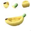 Dog Nesting Bed Puppy Cushion Banana Shape Cozy and Soft Removable Cover Machine Washable 47x28x13cm