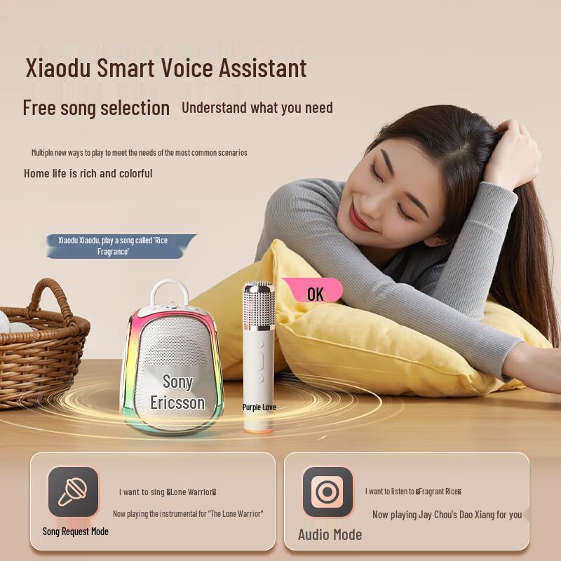 Soaiy K39M Wireless Karaoke Microphone Speaker CN Plug (adapter Included)