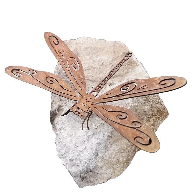 

Rusty Metal Dragonfly Garden Stake,Vintage Outdoor Lawn & Patio Decor Ornament