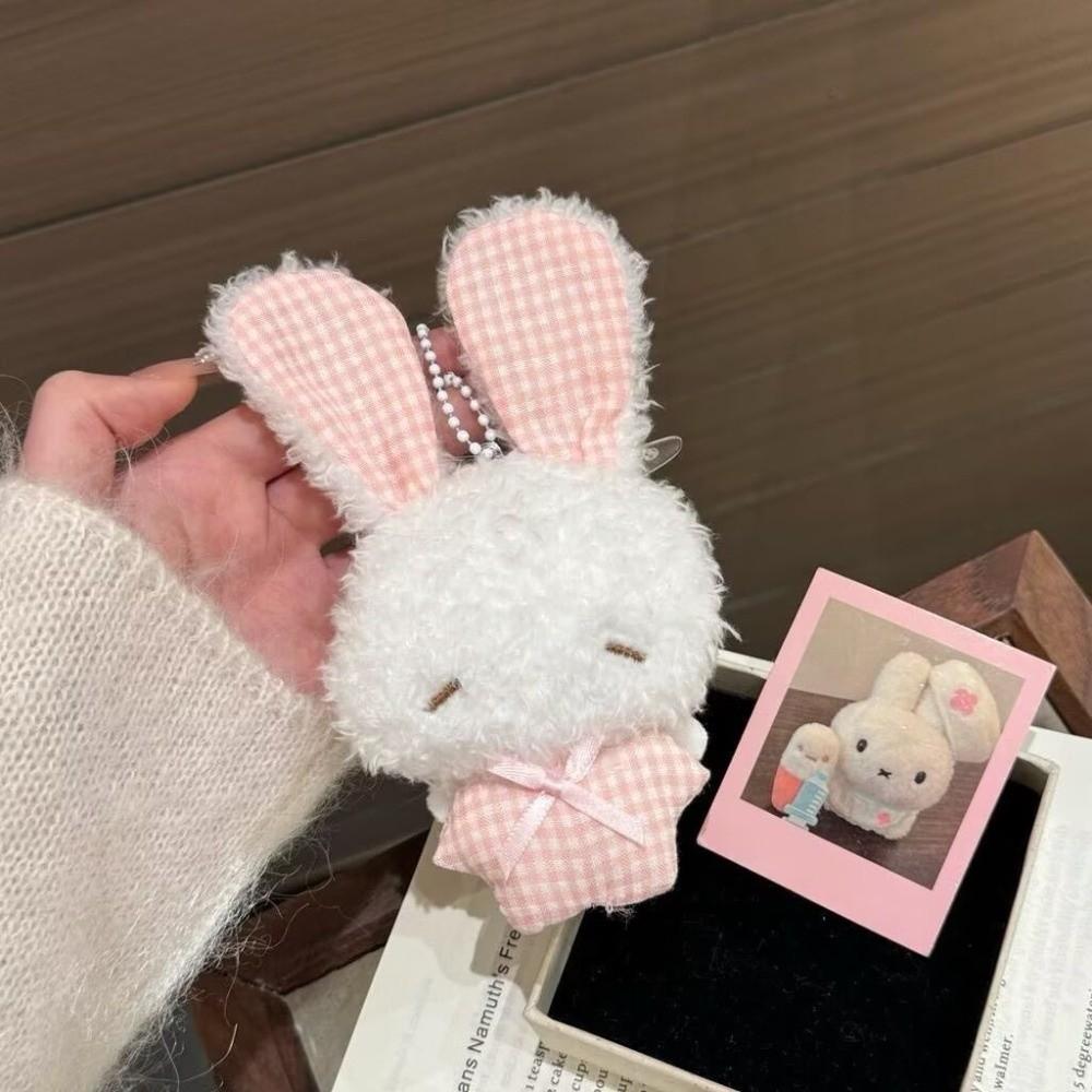 Soft Stuffed Rabbit Doll Pendant Long Ear Stuffed Bag Charm Cartoon Backpack Pendant Backpack