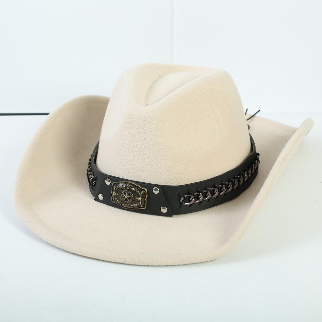 Popular European and American versatile fashion feng shui drop type right angle western cowboy hat, jazz hat, top hat