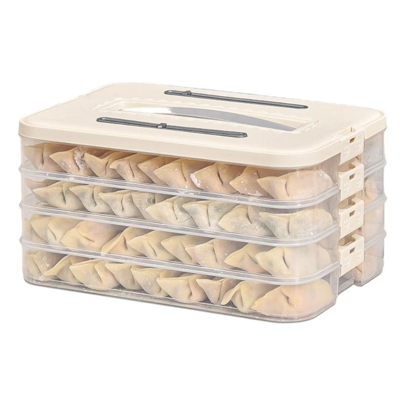 Clear Refrigerator Organizers Container With Secure Locking Lid Food Safe PP Materials For Iced Meals