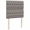 Box Spring Bed with Mattress Taupe 100x200 cm Fabric