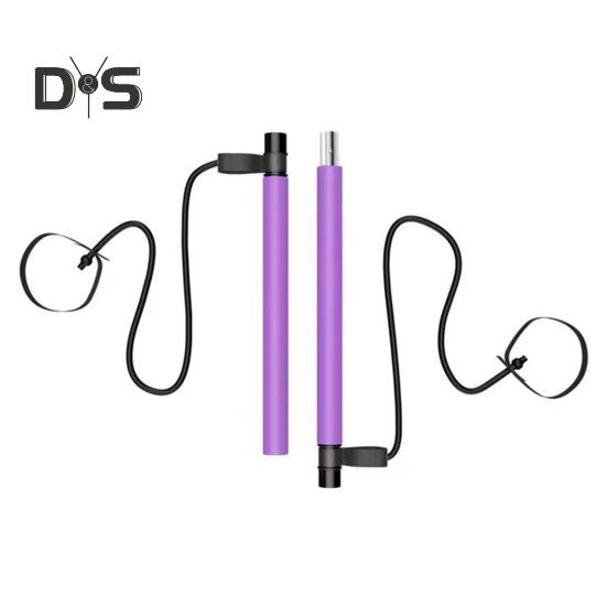 Pilates Bar with Resistance Band Strength Training Body Stretching Leg Hip Waist Arm Exercise Bar Home Gym Workout Men Women Fitness Equipment