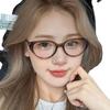 Blue Light Glasses Flat Frame Fashion Glasses Computer Eyewear Vintage Anti-Blue Light Glasses For Office Daily Use Women