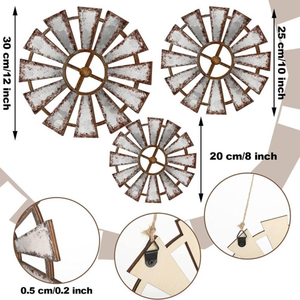 Country Theme Wood Windmill Wall Decor Rustic Style Rustic Wall Art  Farmhouse Porch