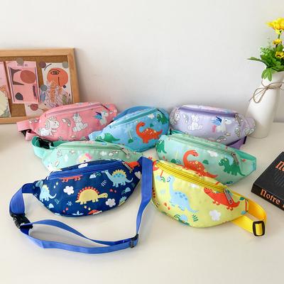 Dinosaur/Unicorn Cute Waist Bag Casual Cartoon Chest Bag Adjustable Strap Children Bum Bag Lightweight Fashion Shoulder Bag