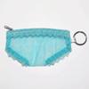 Unique Briefs Shape Cosmetic Bag Lace Heart Mesh Makeup Storage Pouch Y2K Transparent Toiletry Bag Storage for Travel
