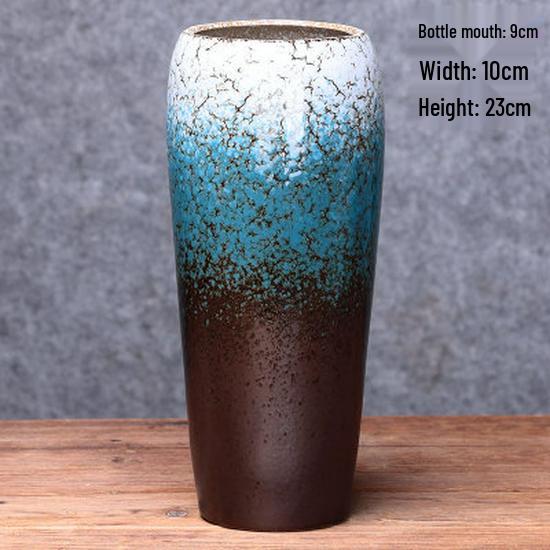 European Minimalist Ceramic Floor Vase for Living Room - Ikebana & Dried Flowers