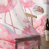 Valentine'S Day Love Flamingo Flowers Plants Sheer Curtains Living Room Bedroom Voile Window Curtain Tulle Drapes