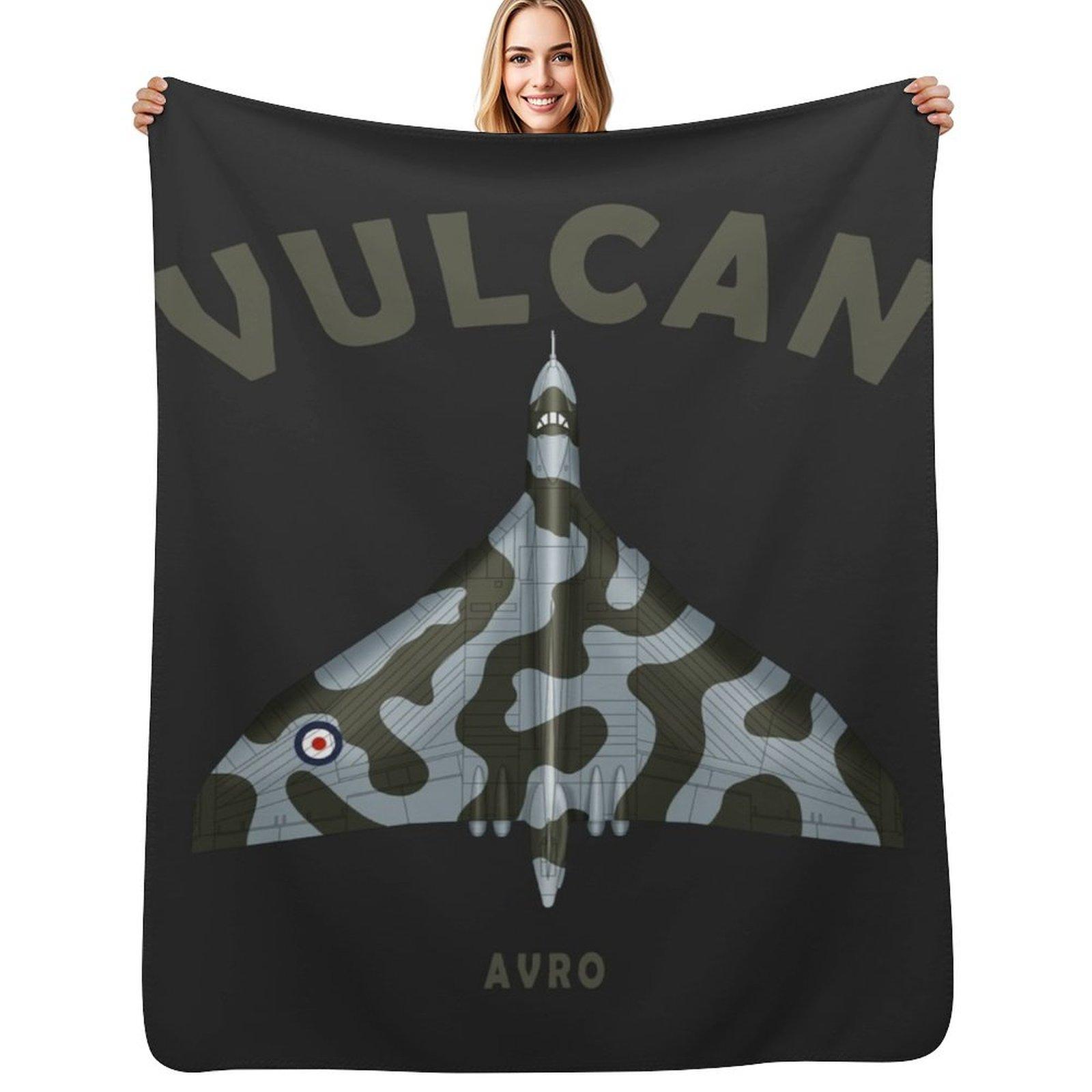 The Vulcan Bomber Blueprint Throw Blanket Elegant Warm Throw Blanket for Hotel Home Size: 75*100cm, Weight: 230 GSM