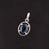 Oval Natural London Blue Topaz Mother Gift Wedding Pendant 925 Sterling Silver PP-6-7