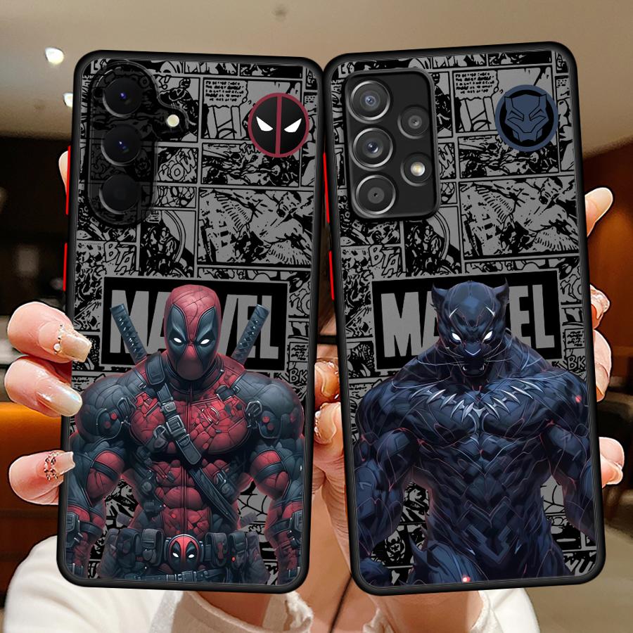 Marvel Deadpool Sipiderman Phone Cover Case for Samsung Galaxy A73 A33 A34 A36 A35 A17 A52 A16 A15 A54 A56 A55 A14 A23 A52S A72