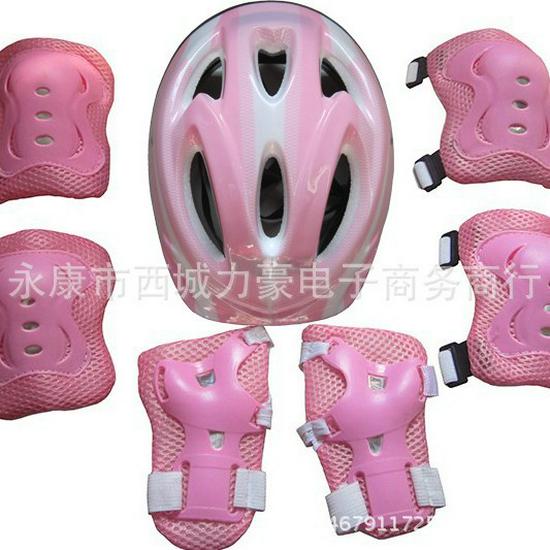 Dětská 7dílná bezpečnostní sada pro helmy, kola, brusle a skateboardy