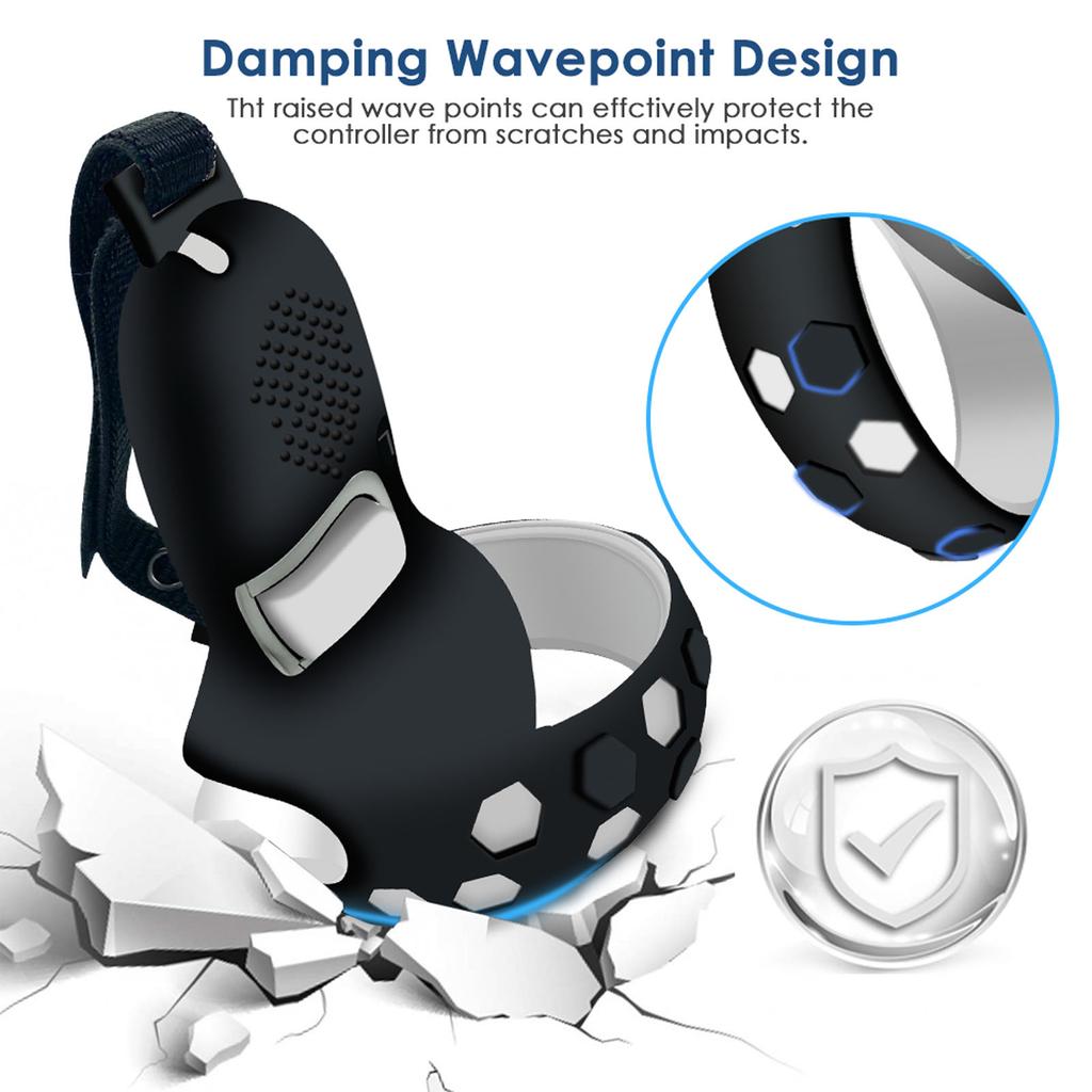 Controller Protective Cover Easy To Clean Silicone Easy To Install Comfortable VR Controller Grip Cover Adjustable for Quest 2