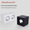Surface-Mounted Double Head LED Spotlight for Living Room - Square Recessed Ceiling Downlight, No Hole COB Box Light