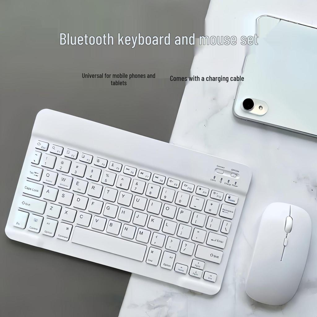 Ultra-thin Bluetooth Smart Keyboard for Apple, Huawei, Xiaomi Devices - Compatible with Mobile Phones and Tablets.