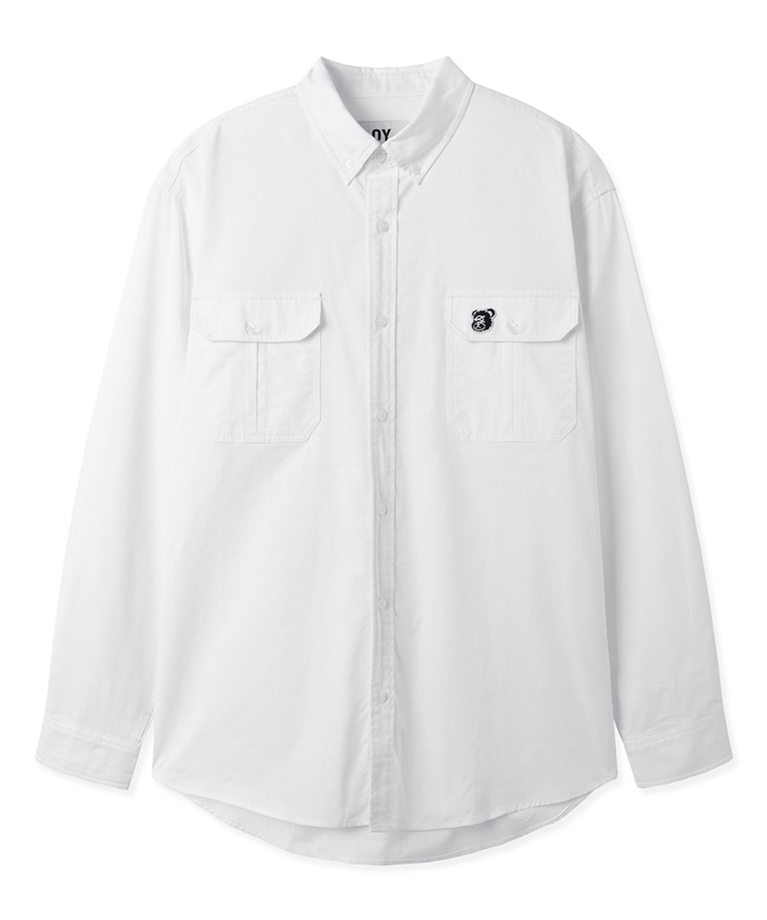 Oy Double Pocket Work Shirt - White M