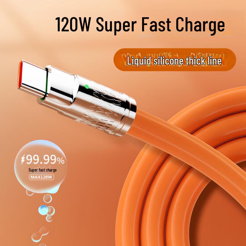 Jike 1m Liquid Silicone Zinc Alloy Fast Charging Cable for Apple, Android, Type-C