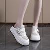 Half bag slippers can be worn outside. White shoes for women, breathable mesh, versatile, thick sole, thin, casual and comfortable women's shoes