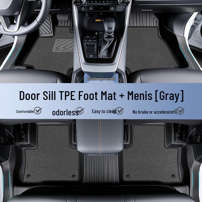 Yongjue TPE Full Coverage Floor Mats for RAV4 - Stylish Car Interior Decor