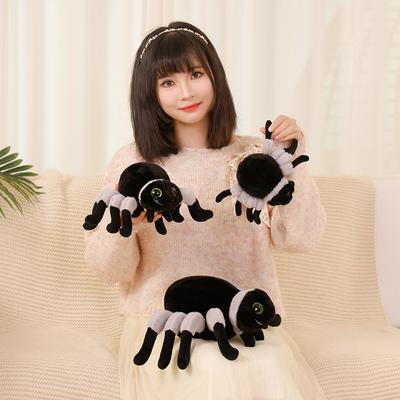 Simulation Big Spider Doll Plush Toy Black Spider Doll Boy Soothing Rag Doll Halloween Gift